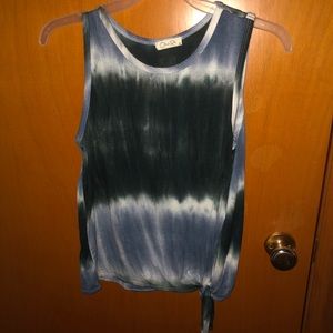 Knotted Tie-Dye Tank Top